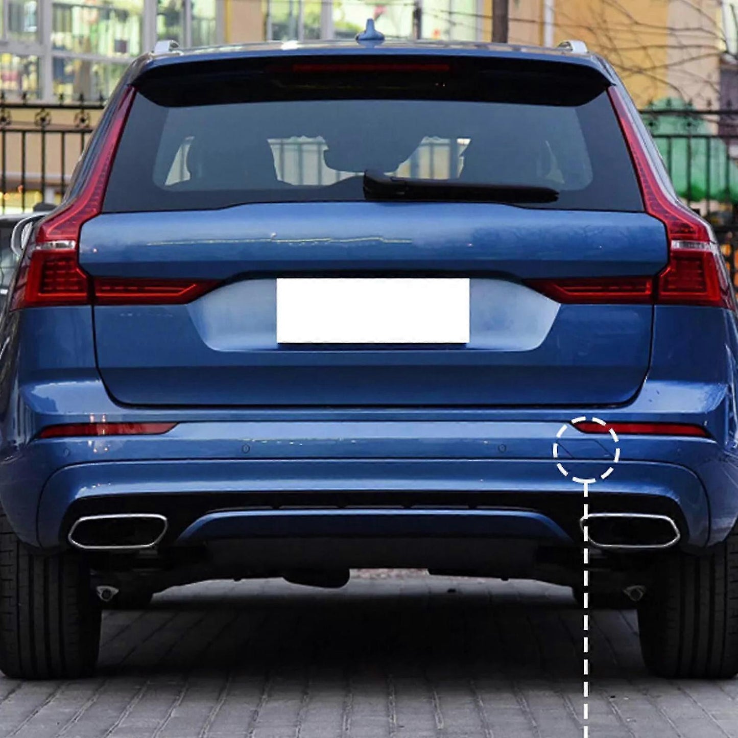 Volvo XC60 Compatible Rear Bumper Towbar Hatch Eye Cover 39849034 31449210 Agate Black for 2018-2023 Models.