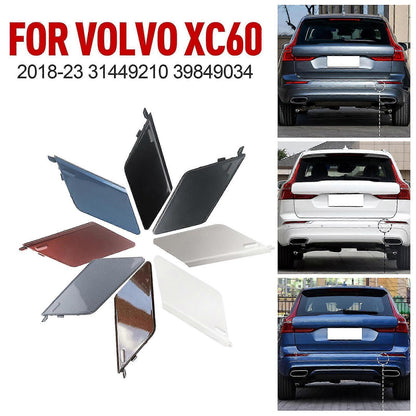 Volvo XC60 Compatible Rear Bumper Towbar Hatch Eye Cover 39849034 31449210 Agate Black for 2018-2023 Models.