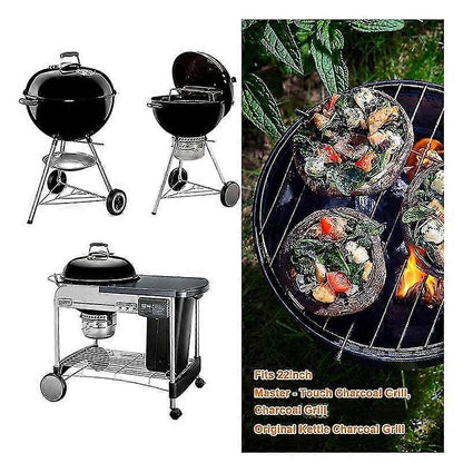 Weber 22 Inch One Touch Ash Cleaning System Silver Compatible with Master Touch Performer Original Series Grills