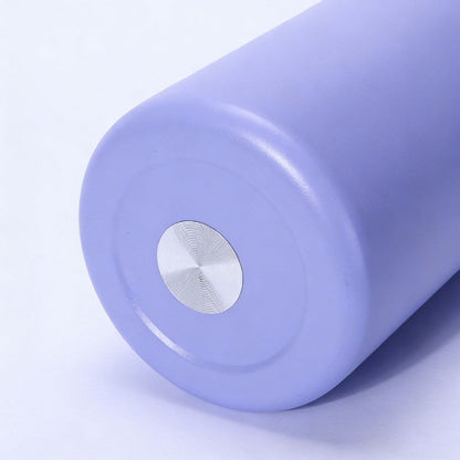 Insulated Stainless Steel Water Bottle with Straw,Purple color blocking & 24 oz, BPA-Free, for Travel, Sports, Outdoors