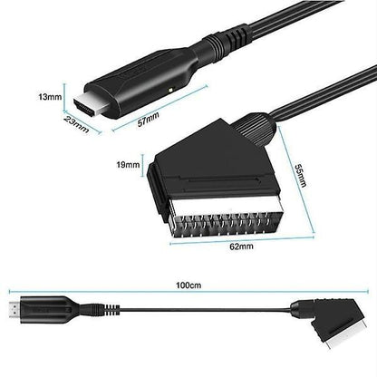 Scart to HDMI Converter All-in-One Adapter 1080P.