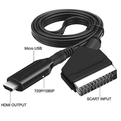 Scart to HDMI Converter All-in-One Adapter 1080P.