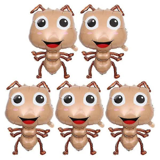 Large Ant Balloons 5 pcs Light Brown 75.00X48.00X4.00CM Animal Theme Cartoon Foil Balloons
