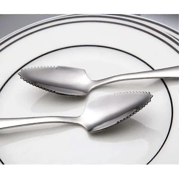Grapefruit Spoon Set, 6 Stainless Steel Spiked Spoons for Grapefruit