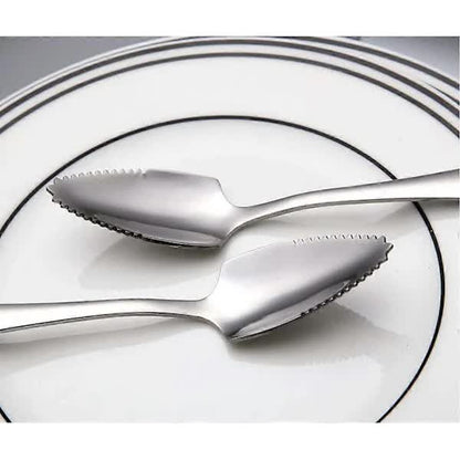 Grapefruit Spoon Set, 6 Stainless Steel Spiked Spoons for Grapefruit