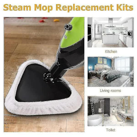 Compatible with H2O X5 Microfiber Steam Mop Pads 6-Pack Washable Replacement.