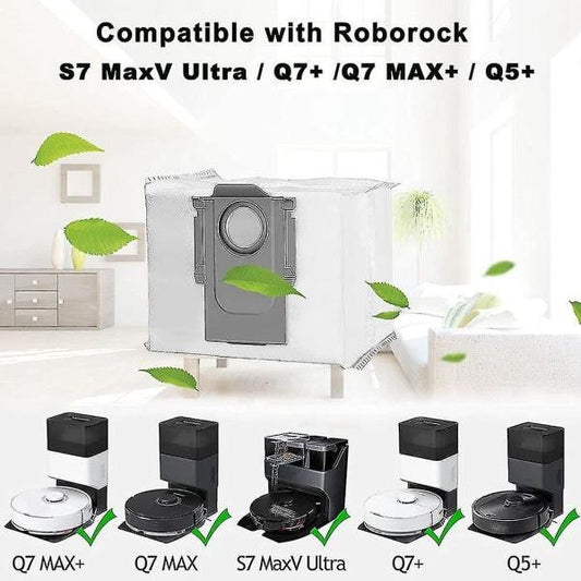 Roborock Q7 Max Q7 Max Plus Compatible Vacuum Cleaner Bags 12 Pack.