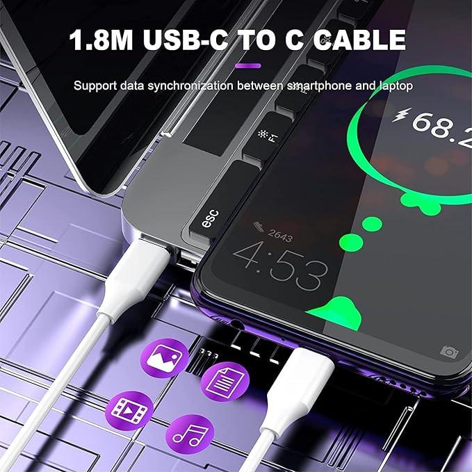 100W USB C Charger Compatible with MacBook Pro 13 14 15 inch 2024.