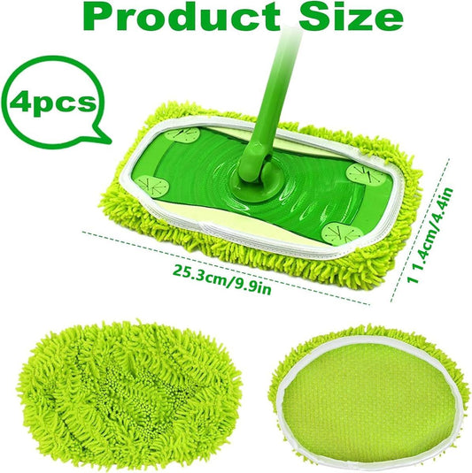 Microfiber Mop Refill Cloths for Swiffer Sweeper and Steam Mops, Reusable Washable Pads for Tile Floors.