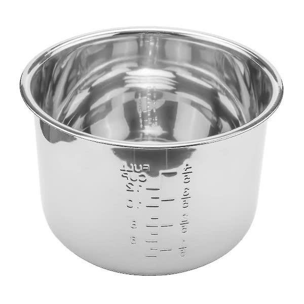 Stainless Steel Pressure Cooker Inner Pot 6L Compatible with Rice Cooker.