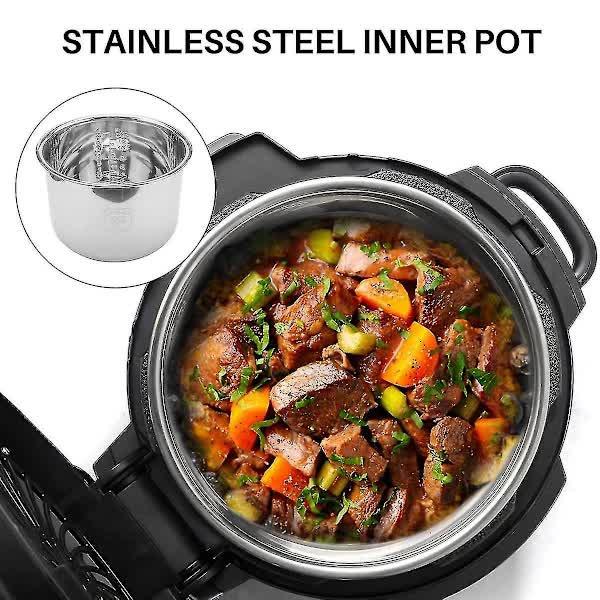 Stainless Steel Pressure Cooker Inner Pot 6L Compatible with Rice Cooker.