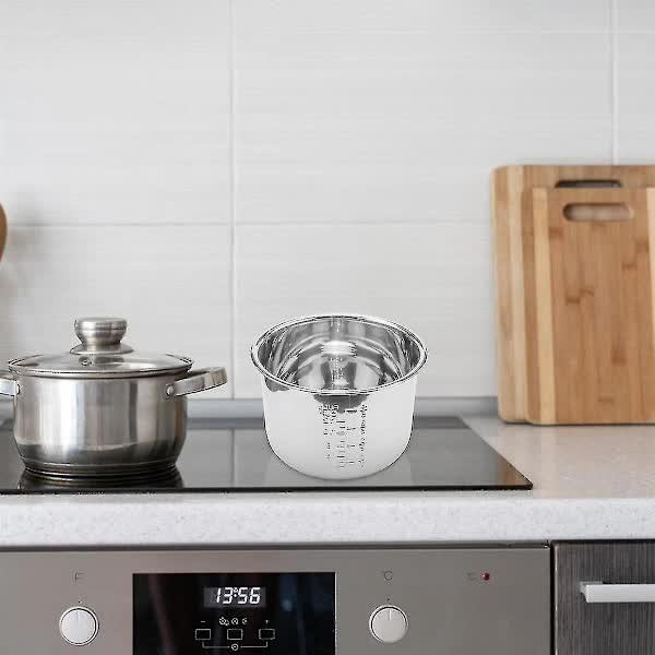 Stainless Steel Pressure Cooker Inner Pot 6L Compatible with Rice Cooker.