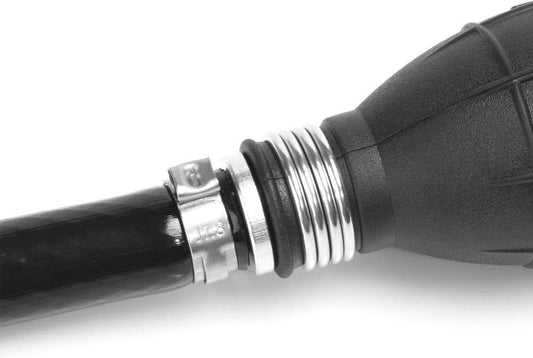 Fuel Line Hose for Outboard, Nylon Braid 5/16 Inch Fuel Line Hose with Hand Pump Bulb, 6 FT Long Boat RVs Tractor Fuel Line Assembly.