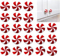 JOASIS 20 Pack Christmas Silicone red White Candy Cabinet knob Covers for a Variety of Kitchen, Living Room, and Bedroom Cabinet knobs