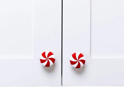JOASIS 20 Pack Christmas Silicone red White Candy Cabinet knob Covers for a Variety of Kitchen, Living Room, and Bedroom Cabinet knobs
