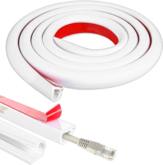 Wall Cord Hider 39 Inch, Self-Adhesive Cord Cover for Wall, Wire Hider, Cable Raceway Cover Kit for TV, Home and Office.