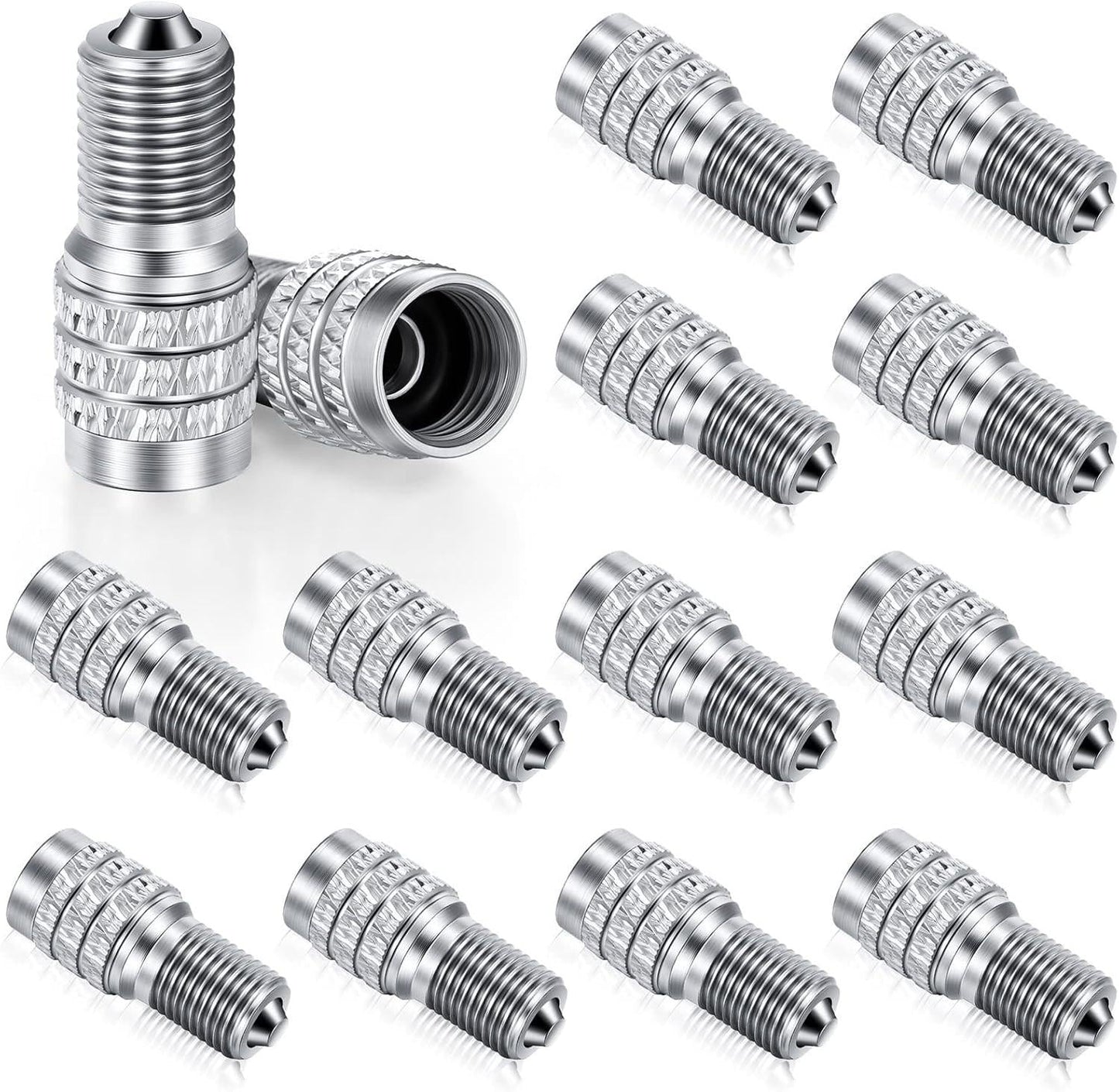 16 Pack Double Valve Stem Cap Inflate Tire Valve Caps Flow Through Tires Cap for High Pressure Truck Car RV Semi Bus Tires.