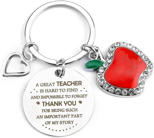 Personalized Teacher Appreciation Keychain, Thank You Gifts for Teachers.