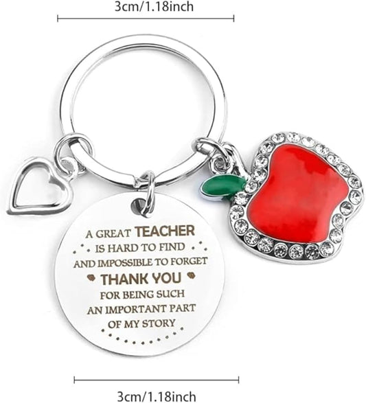 Personalized Teacher Appreciation Keychain, Thank You Gifts for Teachers.