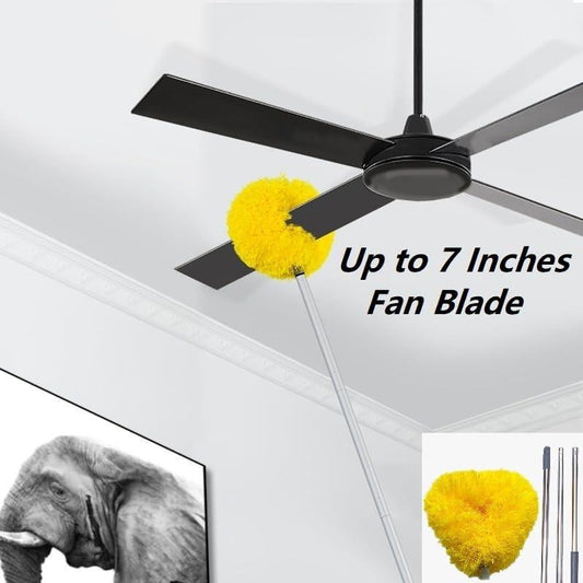 Ceiling Fan Cleaner Duster with Extension Pole Long Duster Handle Reusable Microfiber Ceiling Fan Blade Cleaner Duster with Extension Pole for Cleaning Fan Door Window Furniture Walls.