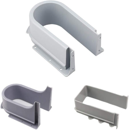 Plastic U Shape Under Sink Basin Drain Pipe Bath Cabinet Drawer Pull Out Bottom Cutout Cover Recessed U Drainage Grommet (No.3)