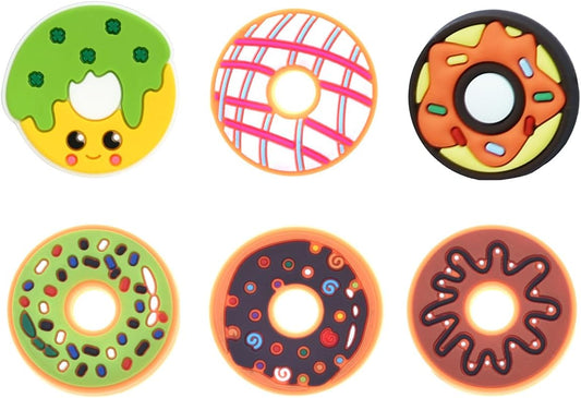 Donuts Shoe Charms fits for Clog Shoes Decoration, Sweet Cake Pins for Shoe & Bracelet Wristband Party Gifts.