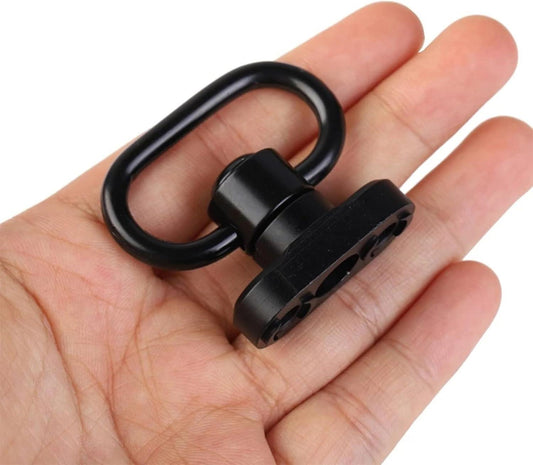 QD Sling Mount kit Rail Adapter Adaptor Push Button Quick Release Strap Buckle, Black.