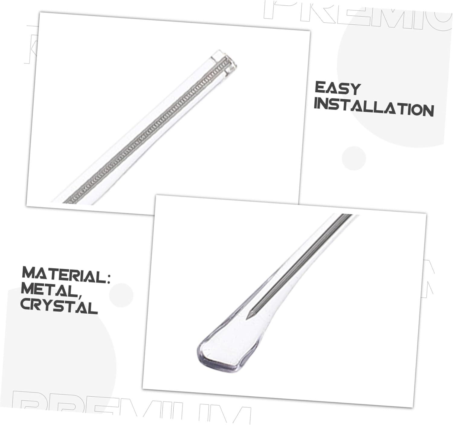 2 Sets Eyeglass Replacement Temples with Nose Pads Fit Glasses Repair Kit Includes Screws Washers Screwdriver of Durable Transparent Arms for Eyewear.