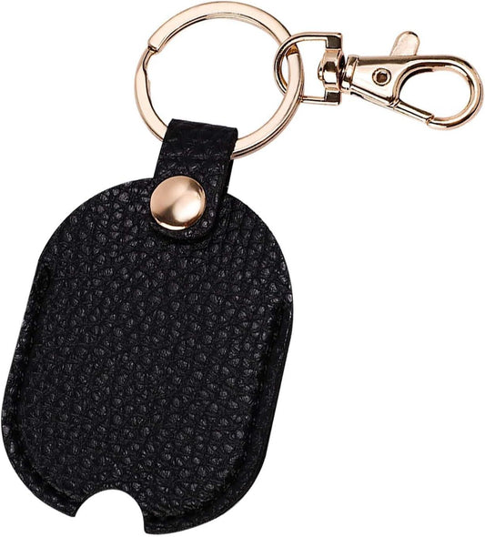 Leather Car Key Sleeve, Broken Loop Replacement PU Keychain Protector With Iron Ring, Auto House Cover.