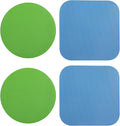 4pcs Jar Opener, Rubber, Multi-function Silicone Bottle Opener for Seniors with Arthritis Weak Hands Lid Cap Gripper Pads Kitchen Coasters Gadgets(Light Blue, Green)