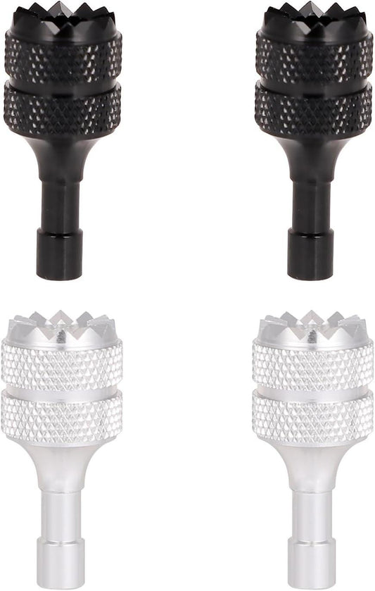 4pcs Drone Controller Sticks, Detachable Drone Remote Joysticks Thumb Rocker Replacement Compatible with DJI Mini 3 Pro Drones DJI RC Smart Controller (Silver, Black).