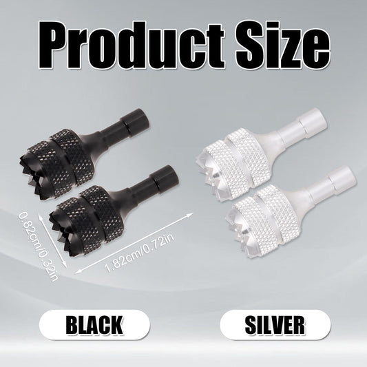 4pcs Drone Controller Sticks, Detachable Drone Remote Joysticks Thumb Rocker Replacement Compatible with DJI Mini 3 Pro Drones DJI RC Smart Controller (Silver, Black).
