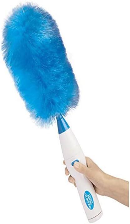 Hurricane 360 Electric Feather Spin Duster Feather Duster Adjustable Electric Dirt Dust Brush Removing Dust in One Spin Cleaning Accessories Home Office, Use Battery.