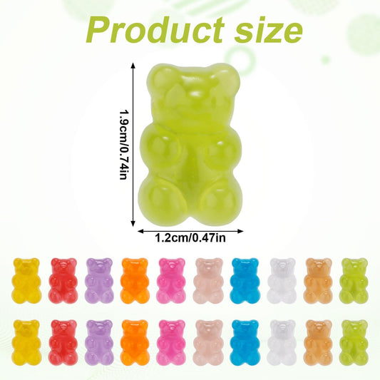 20pcs Luminous Gummy Bear Shoelace Charms, Cute Bear Shoe Charms Colorful Clog Pins Shoe Charms for Shoe Decoration.