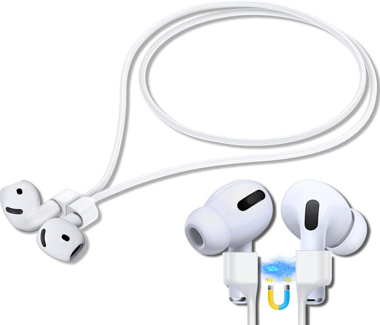 AirPod Strap with Magnetic,AirPod Lanyard Anti-Lost Cord for Sports Anti-Loss, AirPod Accessories Compatible with AirPods 4 Case 2024, AirPod Pro 2nd/1st, AirPod 3, AirPod 2/1- White 1 Pack.