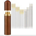 Self Threading Needles for Hand Sewing, Sewing Needles for Hand Sewing, Easy Side Threading Stitching Pins in 3 Sewing Machine Needles Sewing Notions, Easy to Thread Sewing Needles with 12 Needles