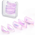 10 Pcs 5 Sizes Lash Lift Pads Self-Adhesive Super Soft Shell Pink Lash Perming Curler Shield Pads Reusable Professional Silicone Eyelash Curlers for All Eye Shapes Lash Lifting