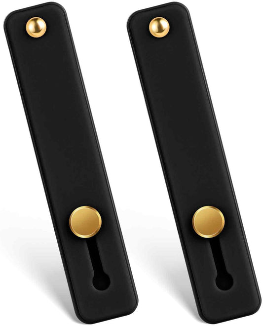 2 Pcs Phone Loop Finger Holder Universal Phone Strap Portable Phone Grip Phone Finger Strap Loop for Phone Case Phone Holder for Hand Phone Grips for Back of Phone Suitable Most Mobile Phones(Black).