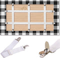 Table Cloth Holder Clips Hidden Strap 5 Pack, Adjustable Elasticity Picnic Tablecloth Clip Indoor Outdoor Large Clamp for Thick Tables Bench Cover Party Restaurant Camping RV Essential Accessories