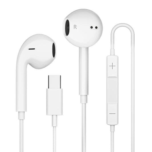 USB C Headphones Wired for iPhone 16/15 Series, for iPad Pro Air 5/4/Mini 6/iPad 10th, Type C Earbuds for MacBook Pro/air, Control Microphone, Volume, Music.