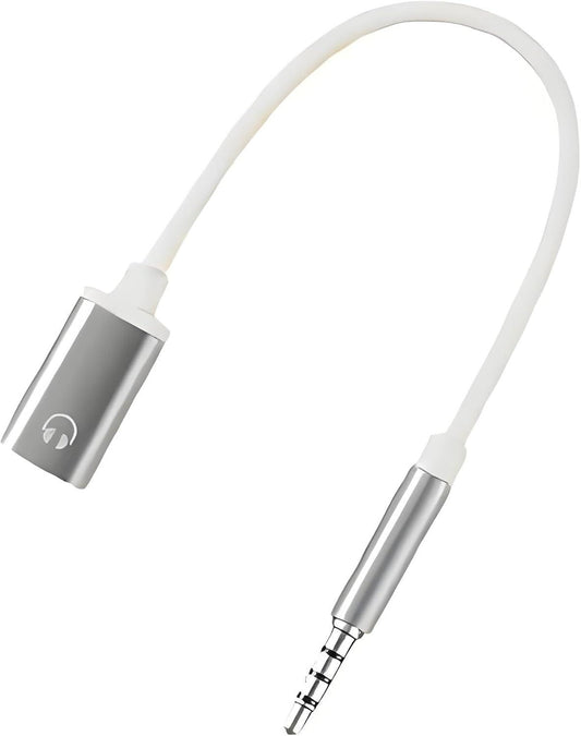 Silver Headphone Jack Adapter, 3.5mm Male to TypeC Female Audio Cable Cord, USB C to Aux Audio Dongle Cable Cord, Compatible with MP3 Players, CD Players, Laptops, Tablets, Smartphone.