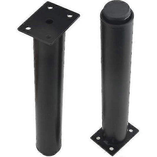 (25-42cm, black) Set of 4 strong adjustable metal furniture legs-YuJia