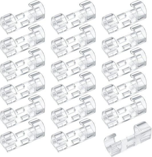 120 Pcs Adhesive Cable Clips, Cable Management Clips, Clear Cable Organizer, Cord Holder, Wire Clips, Sticky Cable Wire Cord Clips Holder for Car Office Home Desktop PC TV Laptop Ethernet Cable.