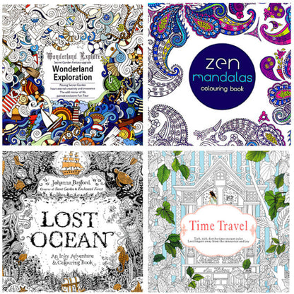 Coloring Book for Stress Relief - Adult Edition - Hand Painted Mandalas for Coloring.