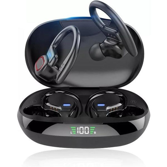 Sports Wireless Bluetooth Headphones, Wireless Headphones with Mic Bluetooth, Hi-Fi Stereo Bluetooth Headset Bluetooth Headset for Sports, Work Dark.