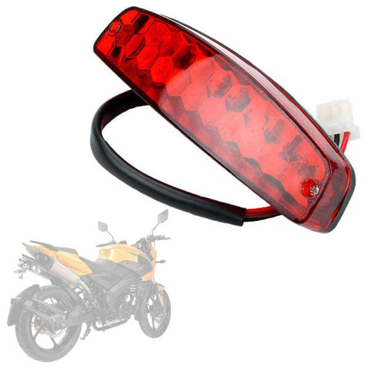 Motorcycle Tail Light Brake Light 12V Red Compatible with ATV Off-Road Motorcycle.