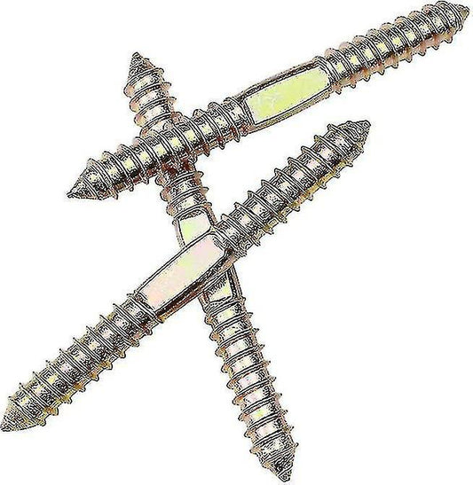 10pcs 78mm x 8mm Double Head Self Tapping Wood Screws for Furniture Fastening and Woodworking.
