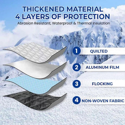 Vehicle Windshield Snow Cover with Magnetic Attachment 140x94cm Frost Ice UV Protection Easy Installation Fits Most Cars