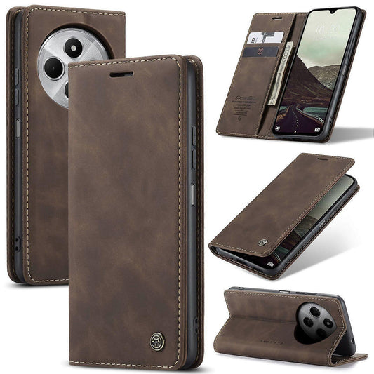 Compatible with Xiaomi Redmi 14C Case Leather Card Holder Stand Multicolor Style A.