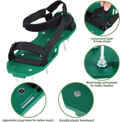 Lawn Aerator Sandals for Garden Grass Aeration, Lawn Spike Shoes Grass Vertical Cutter